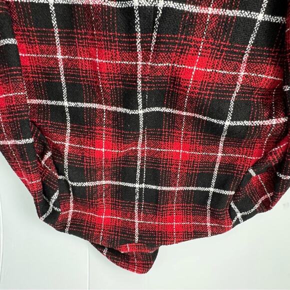 Torrid Red & Black Plaid Woolen Wedge Coat size 3 women’s pea coat - Picture 8 of 12
